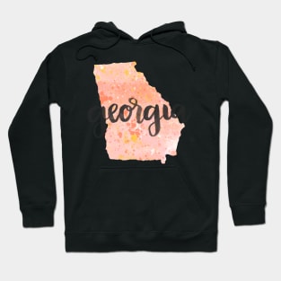 georgia - calligraphy and abstract state outline Hoodie